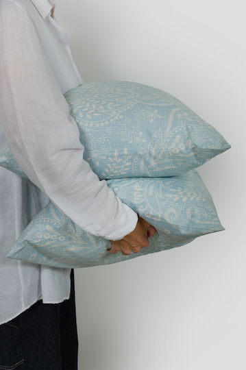 Biokarpet Biokarpet Μαξιλαροθήκη Naf Naf Summit 156 Atlantic Teal Σετ Μαξιλαροθήκες