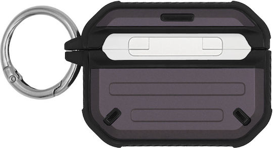 Sonique Armor Rugged Silicone / Plastic Case With Hook in Purple Colour for Apple AirPods Pro 2