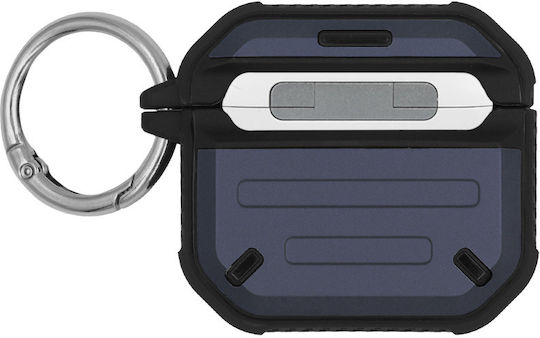 Sonique Armor Rugged Silikon / Kunststoff Hülle Mit Haken in Blau für Apple AirPods 4