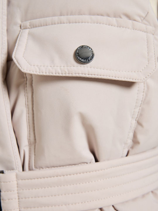 Women's Sleeveless Jacket for Winter White