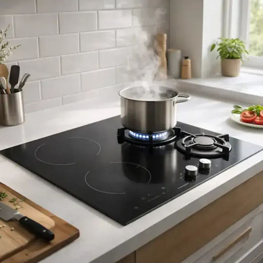 Schneider Plită pe gaz natural și electricitate autonomă 59x52 cm