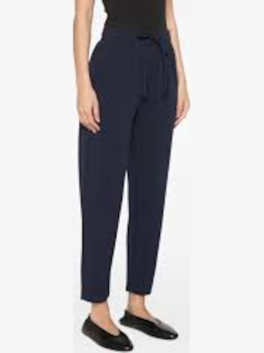 Damen Stoffhose mit Gummiband Blau