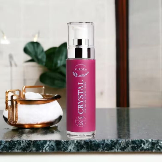 Aurora Natural Crystal Peptide Boost Moisturizer Cream Face Day with SPF25 with Centella Asiatica 50ml