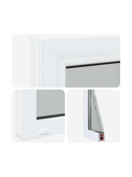 vidaXL Ανοιγόμενο Παράθυρο PVC Risor Π35xΥ80cm
