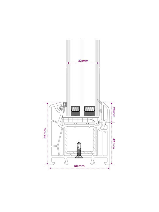 vidaXL Ανοιγόμενο Παράθυρο PVC Risor Π35xΥ80cm
