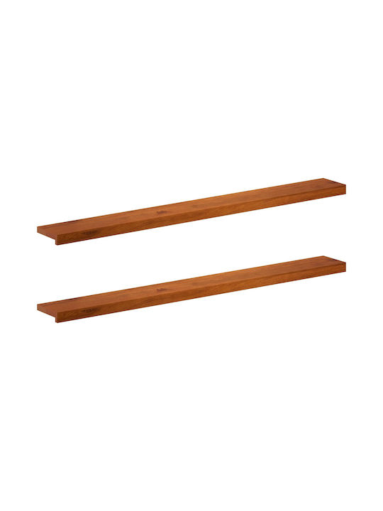VidaXL Windows 2 Pcs Brown 160 x 20 x 2 cm Solid Oak Wood
