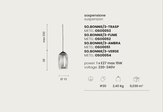 Ondaluce Pendant Light Honey