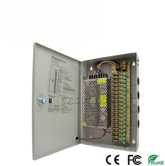 Anga CP1209-10A-18 Power Box for CCTV Systems 18 Outputs 552-027