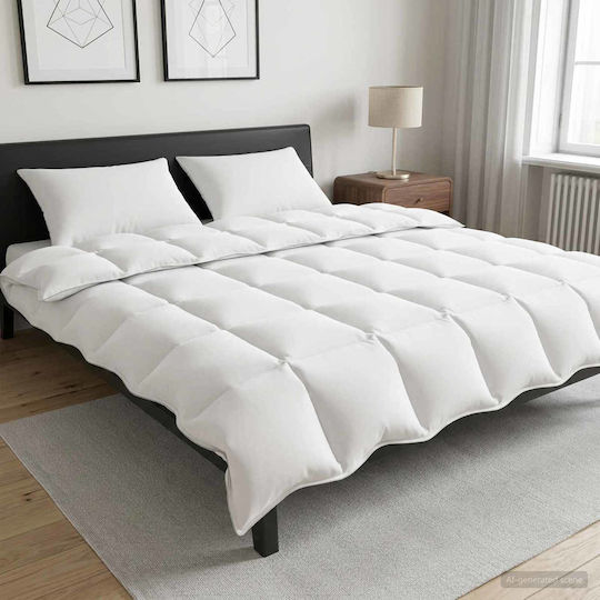 vidaXL Set Pături De Hotel Albe Duble 200x220cm 3 Bucăți