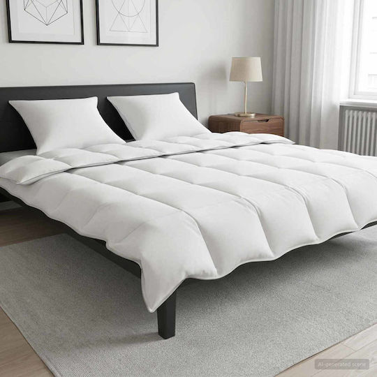vidaXL Hotel Quilt Set White King Size 240x220cm 3 Pieces