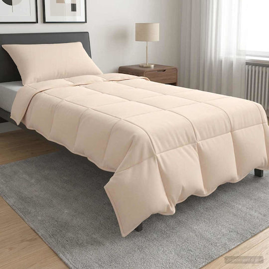 Set of 2 Quilts 155 X 200 Cm Summer 1050 Gsm Beige