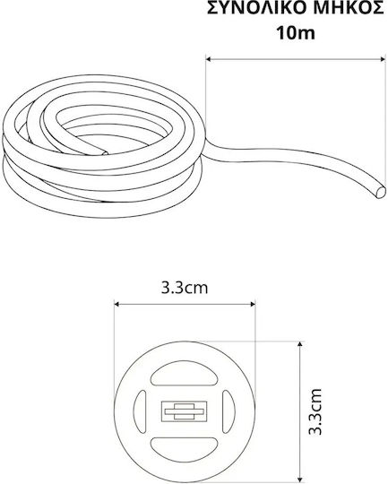 kelvo Wasserfester LED-Streifen 24V 10m Neon-Flex