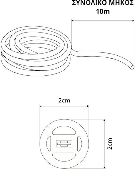 kelvo Wasserfester LED-Streifen 24V 10m Neon-Flex