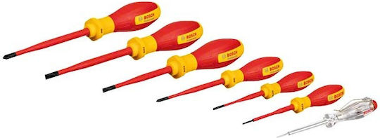 Bosch Комплект 6 Ръчни Отвертки Електротехник VDE