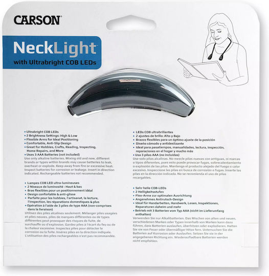 Carson Rc Nackentaschenlampe LED mit maximaler Helligkeit 70lm NL-10 Schwarz