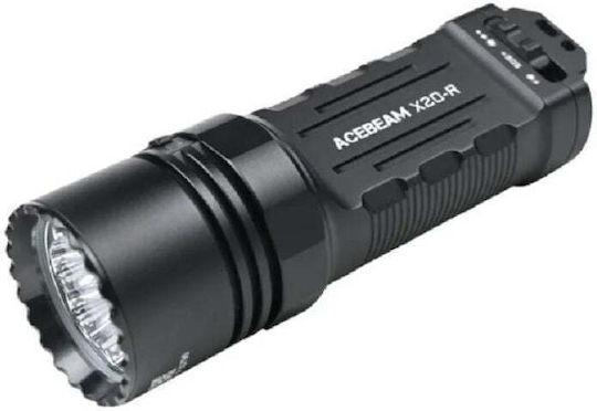 Acebeam Акумулаторен Челен LED Фенер IP68 с Максимална Яркост 10 Лумени +батерия X20-R-Черен