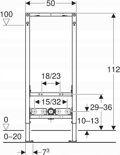 Geberit Frame 111.534.00.2 Geberit Duofix Basic Монтажен елемент за биде H112