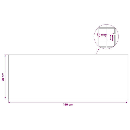 vidaXL Aluminum Garden Fence Wire 190x70cm 5 Pieces Silver