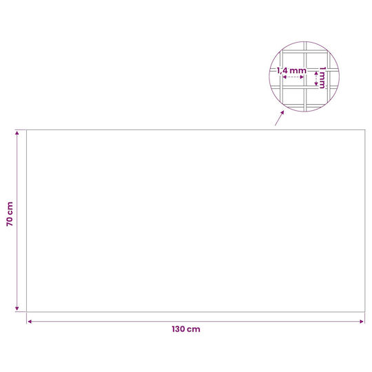 vidaXL Steel Wire for Garden Fence 130x70cm 2 Pieces Grey