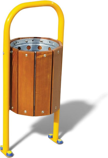 Π12 Wooden Waste Bin 31lt Park Brown