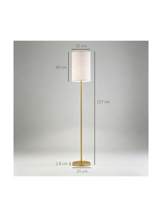 HomCom Floor Lamp Gold