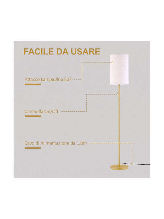 HomCom Floor Lamp Gold