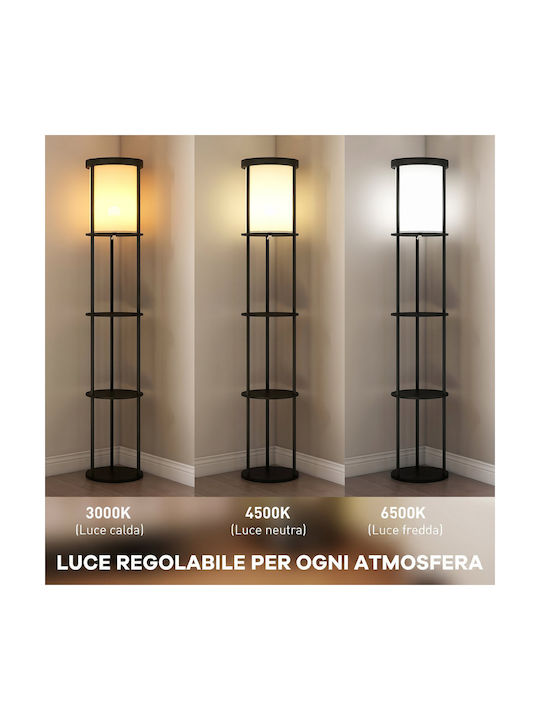 HomCom Floor Lamp Black