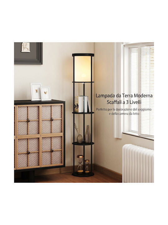 HomCom Floor Lamp Black