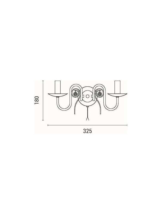 Eurolamp Lamp Wall with Socket E14 Transparent 21x30cm