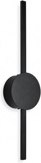 VenCore Modern Wall Lamp with Integrated LED and Warm to Cool White Light Black 11x5.5cm