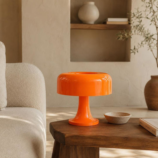 Next Plastic Vintage Table Lamp with Orange Shade and Base Next Plastic Vintage Table Lamp with Orange Shade and Base
