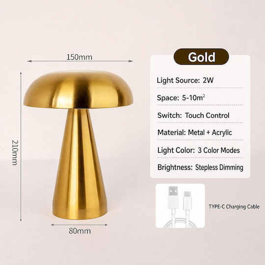Next Metal Table Lamp with Gold Shade and Base
