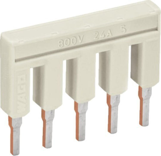 Wago 5-conductor Insulated Comb Connector 25a Light Gray 2002-405
