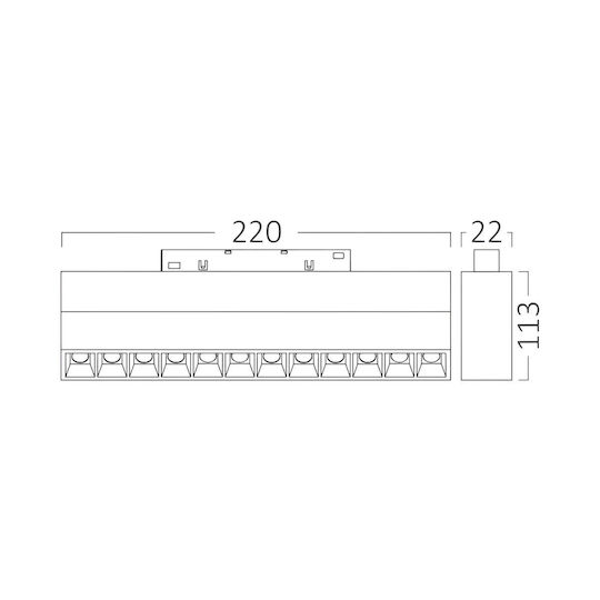 Braytron LED Commercial Linear Ceiling Lighting 12W Warm to Cool White
