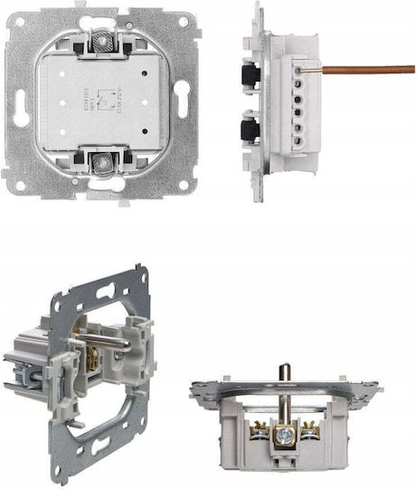 Icon Dual Type F Sat Antenna Jack Mechanism Nickel Plated Matt White 25igf-2
