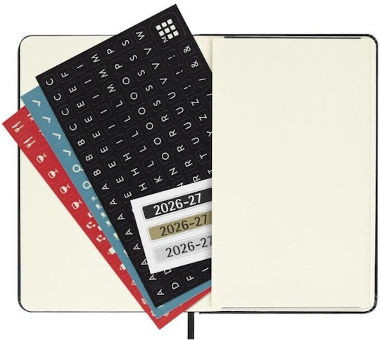 Moleskine Седмичен дневник 2026/27 Черен 9x14см.