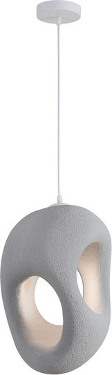 Agora Lighting Висящо Таванно Осветително Тяло Сиво с Цокъл E27 27x27см