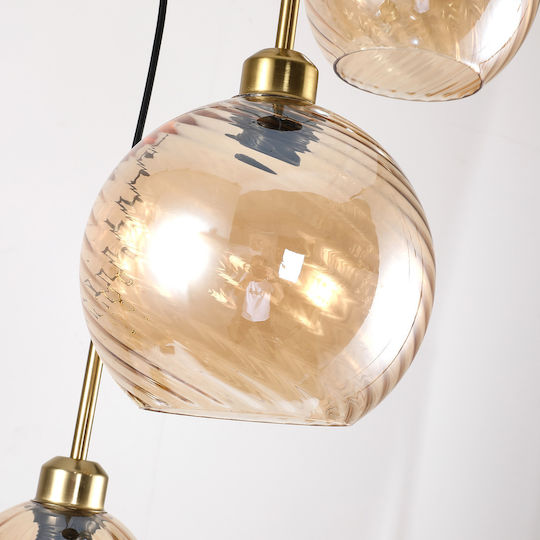 Agora Lighting Регулируемо Висящо Таванно Осветително Тяло Прозрачно с Цокъл E27