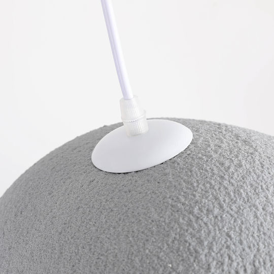 Agora Lighting Висящо Таванно Осветително Тяло Сиво с Цокъл E27 27x27см