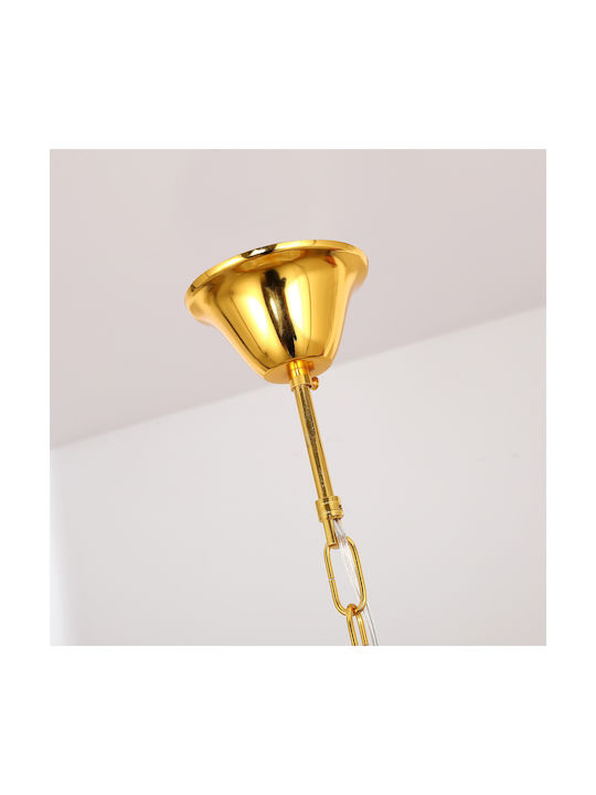 Agora Lighting Agora Lighting Kronleuchter 6xE14 Ø50cm mit Kristallen Gold