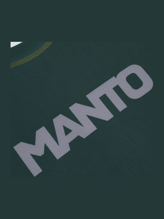Manto Men's Short Sleeve Shirt MN-R971-GR for Jiu-Jitsu Green