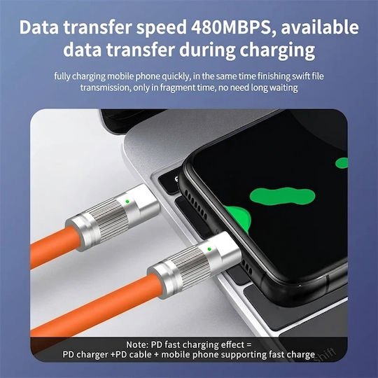 Leewello USB-C Male Cable - USB-C Orange 3m 783092-Orange