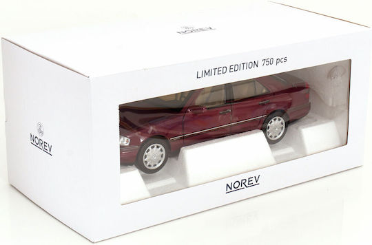 Mercedes C-Class W202 Sedan 1993 Red Limited Edition 750 Pieces Scale 1:18 Norev