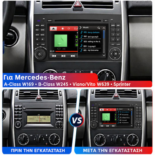 Junsun Автомобилна Аудио Система за Mercedes-Benz Sprinter / Viano / Vito (Bluetooth/USB/Вграден Wi-Fi/GPS/Apple CarPlay/Android Auto/CD) с Touch Screen 7"