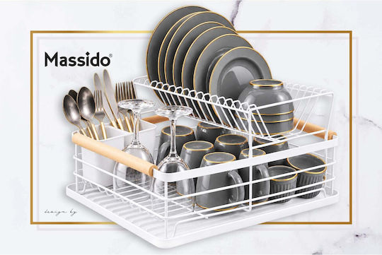 Massido Ms-601 Στραγγιστήρι Νεροχύτη Λευκό 43x32x27cm