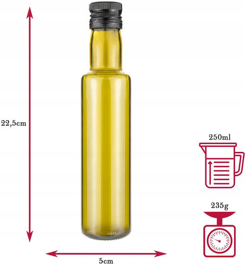 10x Dorica Olive 250ml Бутилки За Зехтин Дозатор Тъмно Стъкло