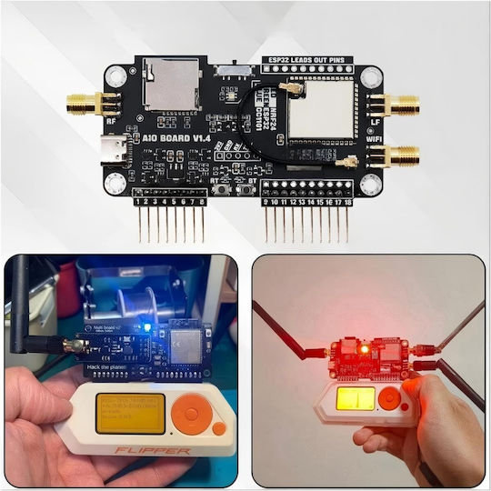 Placă de Extindere 3 în 1 Nrf24 Esp32 Flipper Zero Cc1101 Modul 2.4g Wifi Slot Card Sd Firmware Marauder Preinstalat