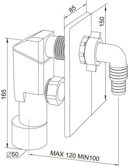 Hydroland Siphon with 50mm Outlet
