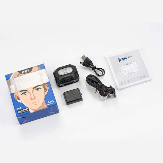 Wuben Rechargeable LED Headlamp IP68 with Maximum Brightness 800lm