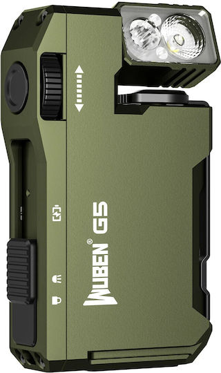 Wuben Rechargeable LED Keychain Flashlight IP65 with Maximum Brightness 400lm